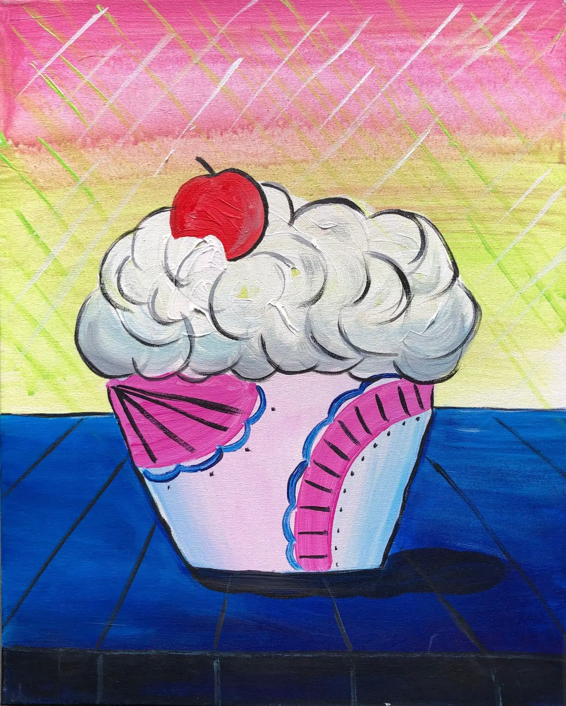 k003 - Cotton Candy Cupcake